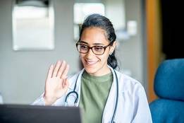 doctor doing remote visit